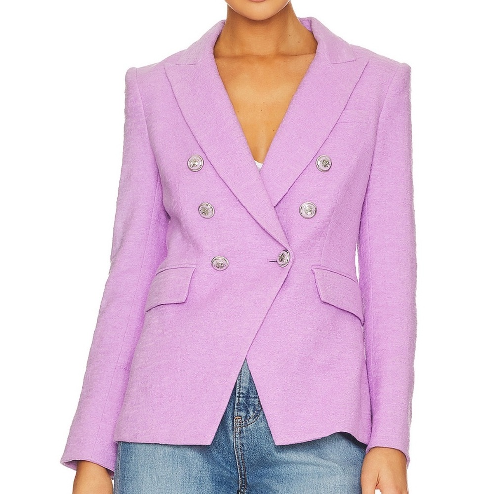 Veronica Beard Violet Tweed Miller Jacket